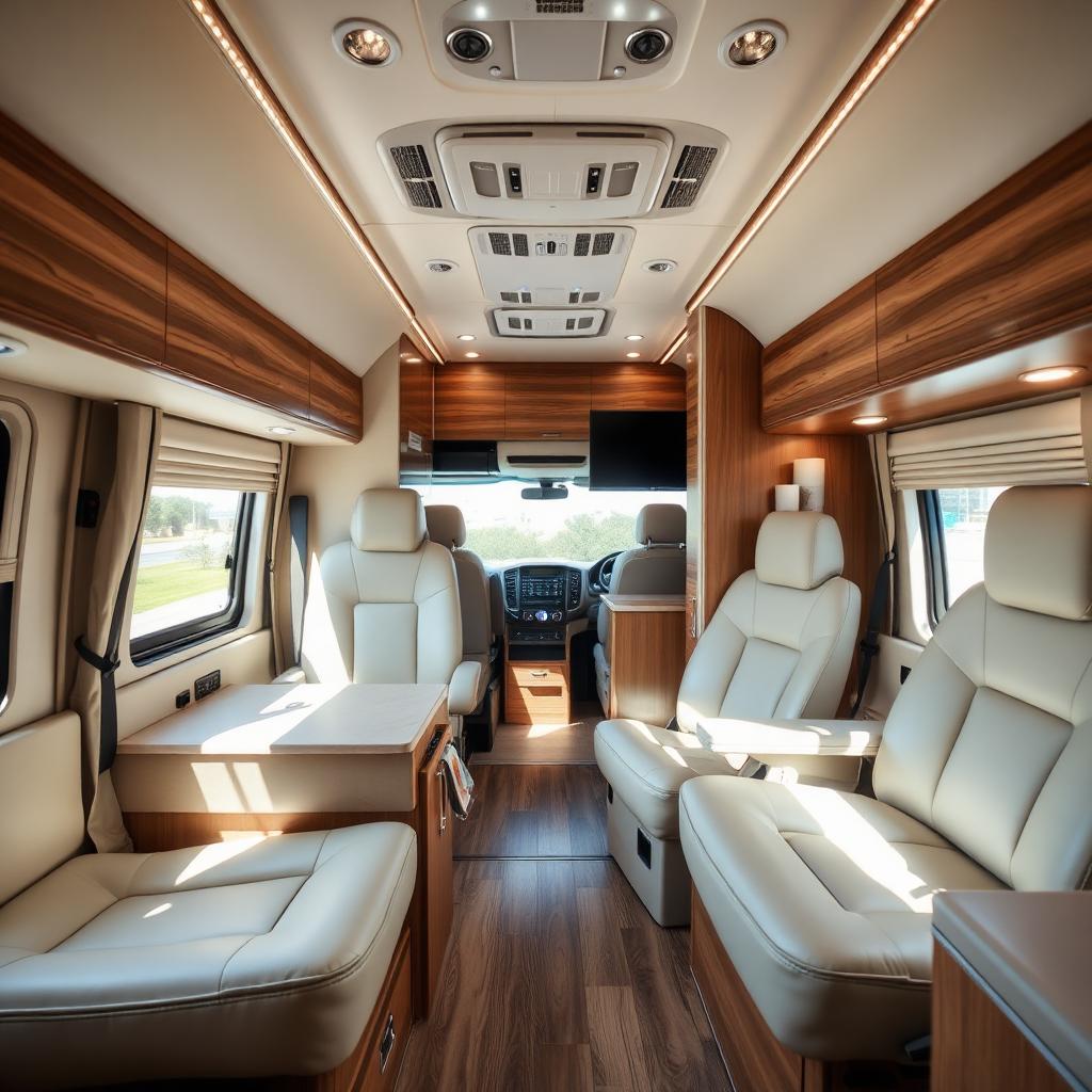 Detailed motorhome interior